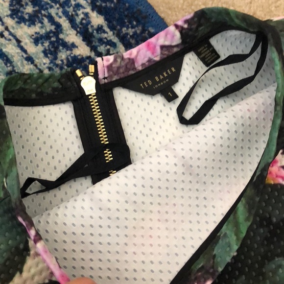 Ted Baker Floral Skater Pockets Skirt size 1 NWOT - Picture 5 of 8